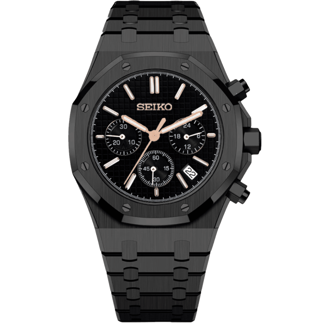 Seiko Royal Oak Chrono Mod - Black