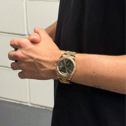Seiko Day-Date Rose Gold Mod - Olive