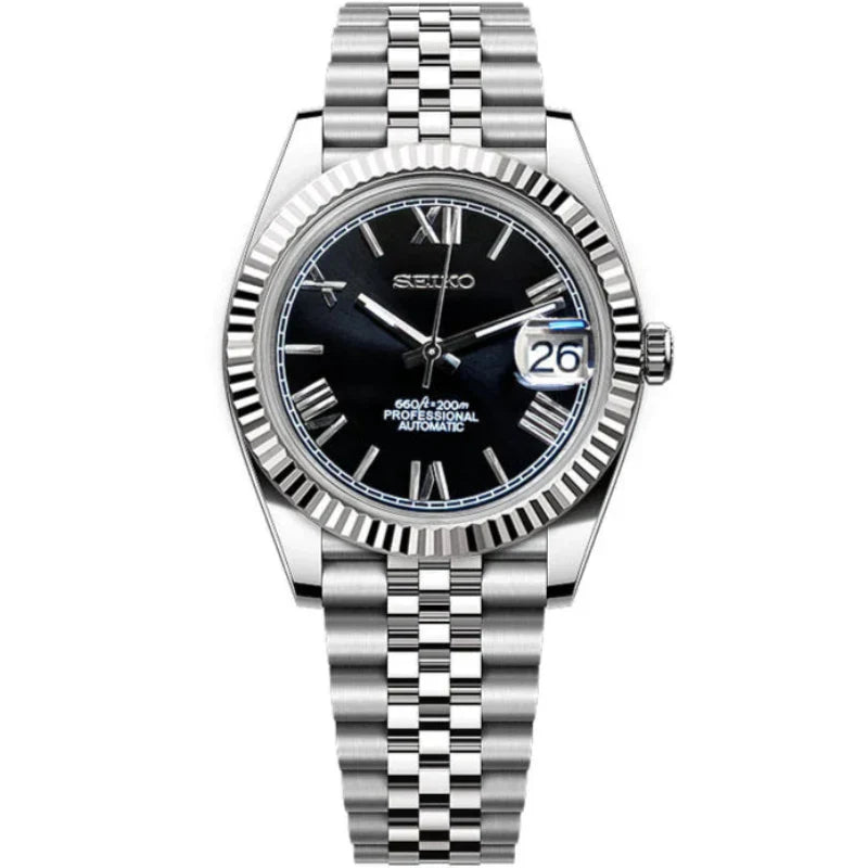 Seiko Datejust Roman Mod - Black