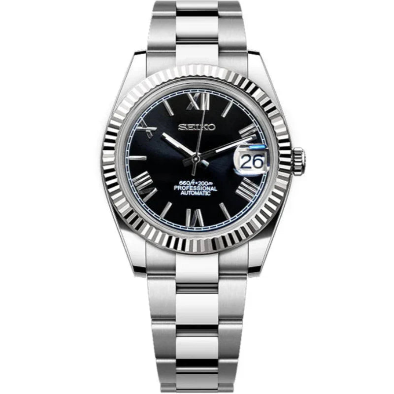 Seiko Datejust Roman Mod - Black
