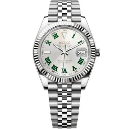 Seiko Datejust Mod - Silver Wimbledon