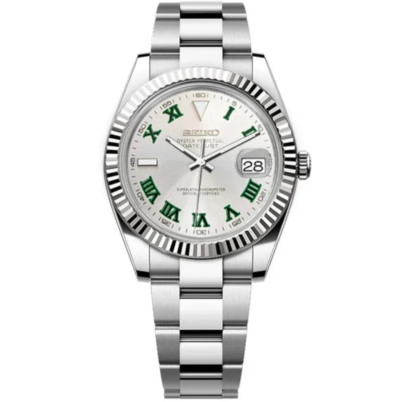 Seiko Datejust Mod - Silver Wimbledon