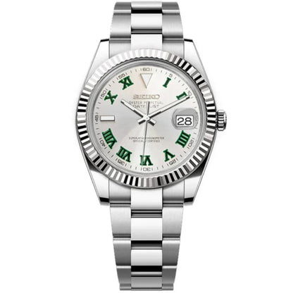 Seiko Datejust Mod - Silver Wimbledon