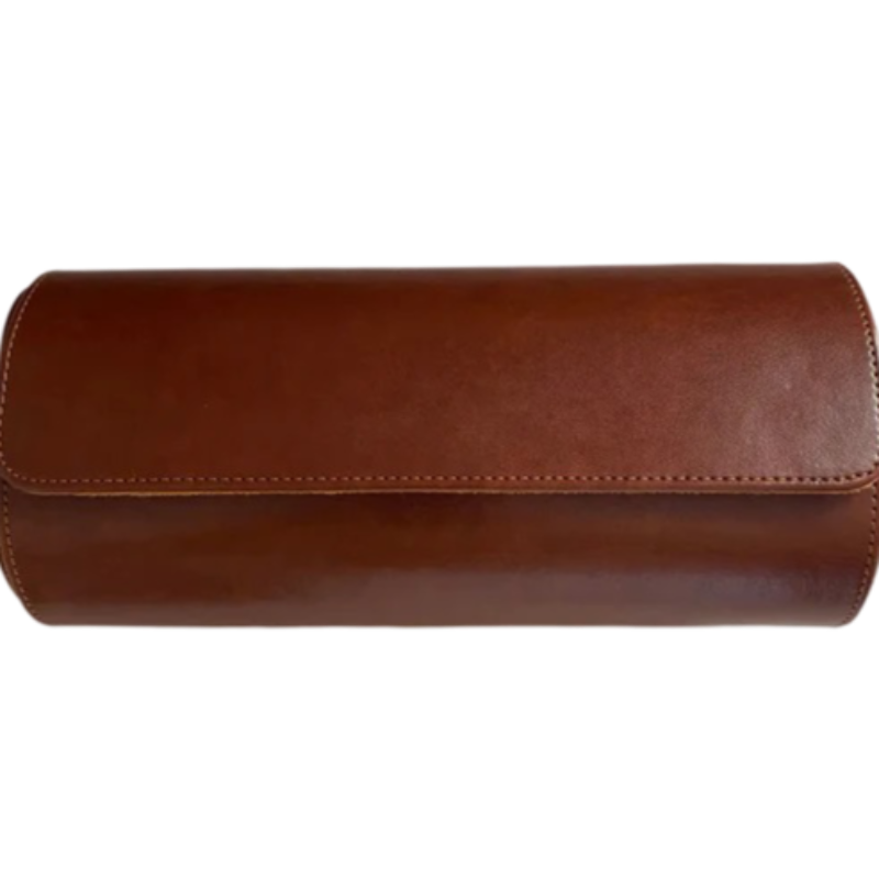 Premium 3 Slots Watch Roll - Brown