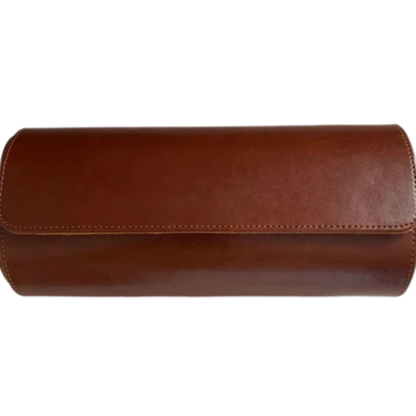 Premium 3 Slots Watch Roll - Brown