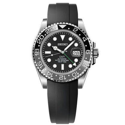 Seiko GMT Mod - Bruce Wayne