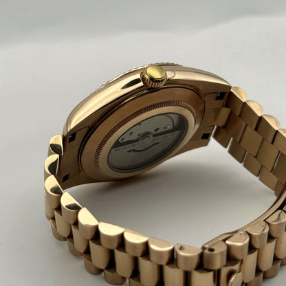 Seiko Day-Date Rose Gold Mod - Olive