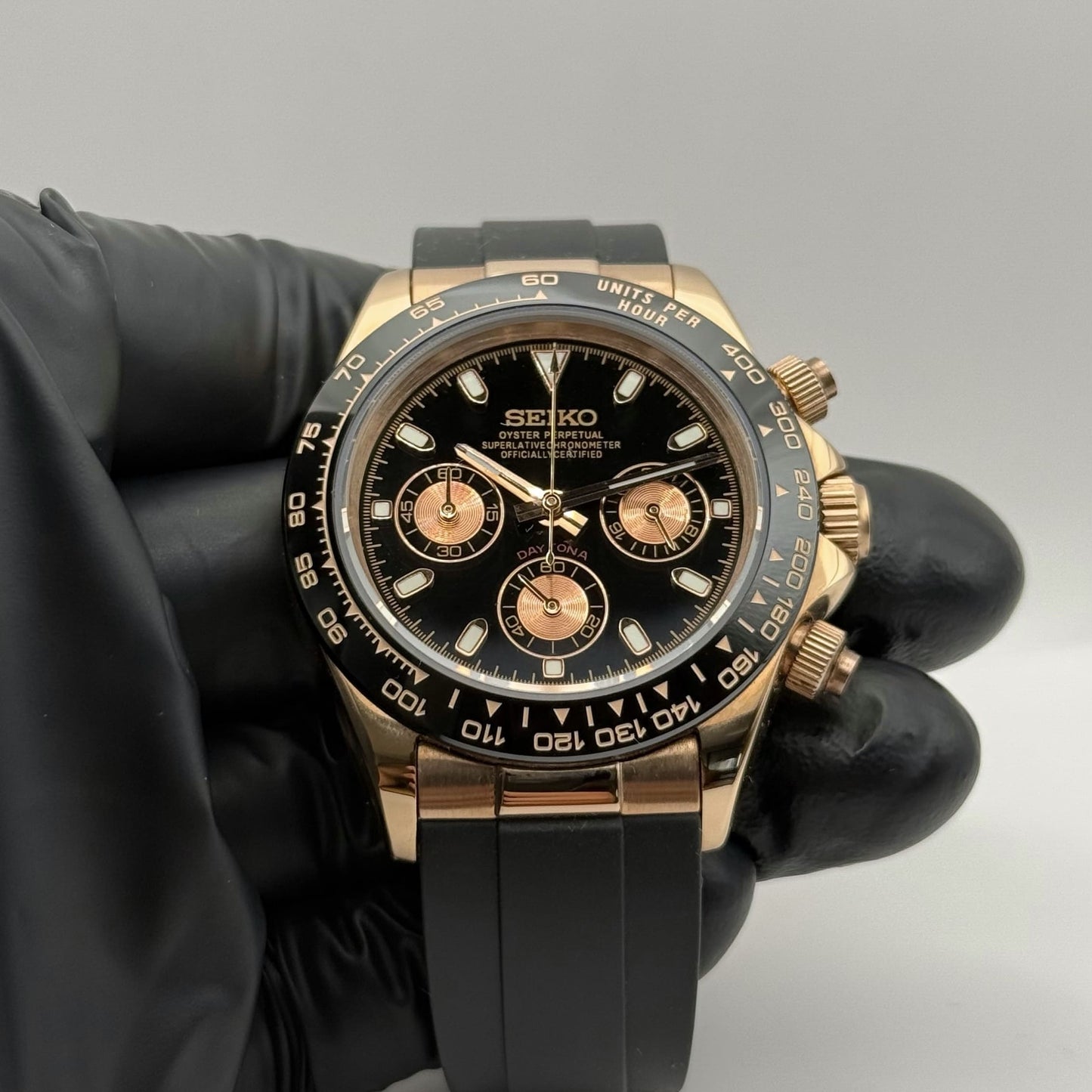 Seiko Daytona Mod - Rose Gold