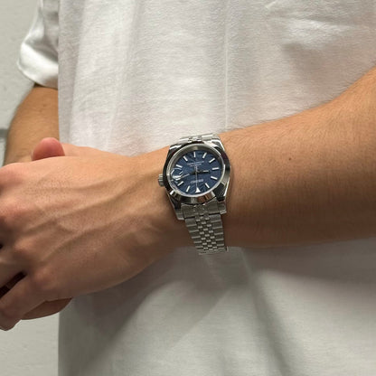 Seiko Datejust Palm Leaf Smooth Mod - Blue