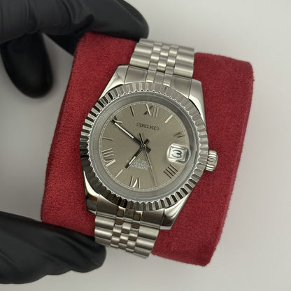 Seiko Datejust Roman Mod - Grey
