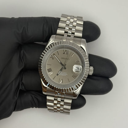 Seiko Datejust Roman Mod - Grey