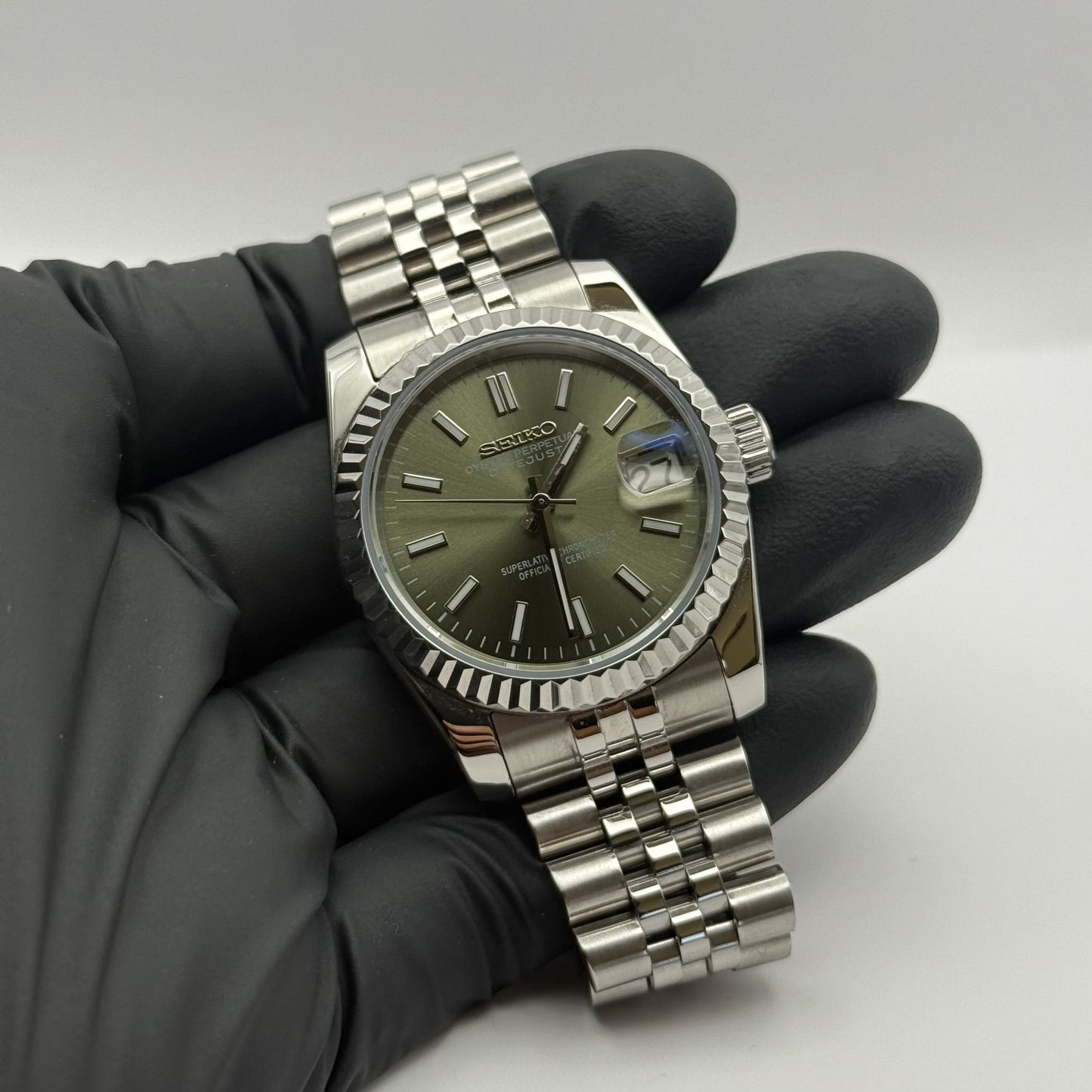Seiko Datejust Mod - Olive