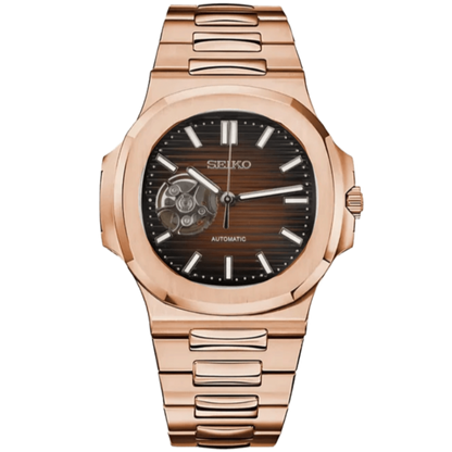 Nautilus Mod - Rose Gold Chocolate Open Heart