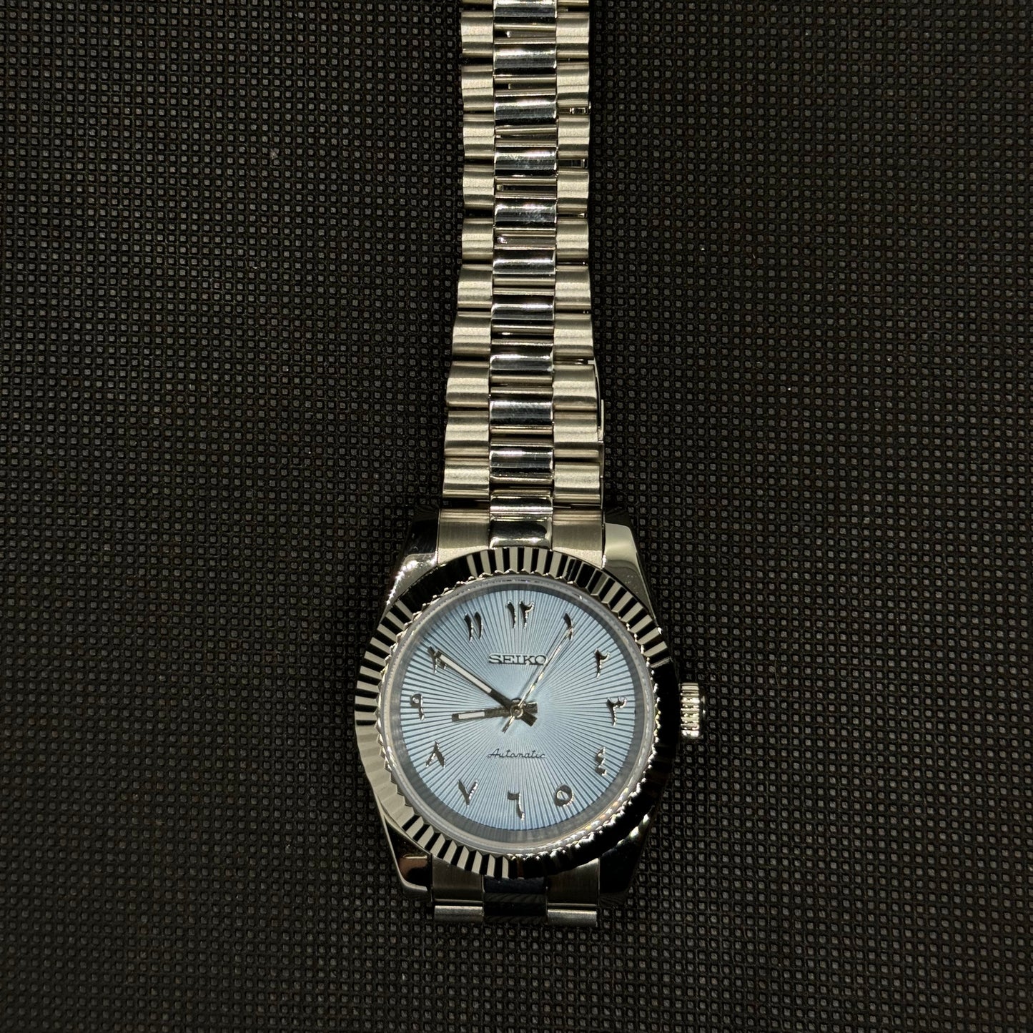 Seiko Datejust Arabic Mod - Baby Blue - Tempus Mods
