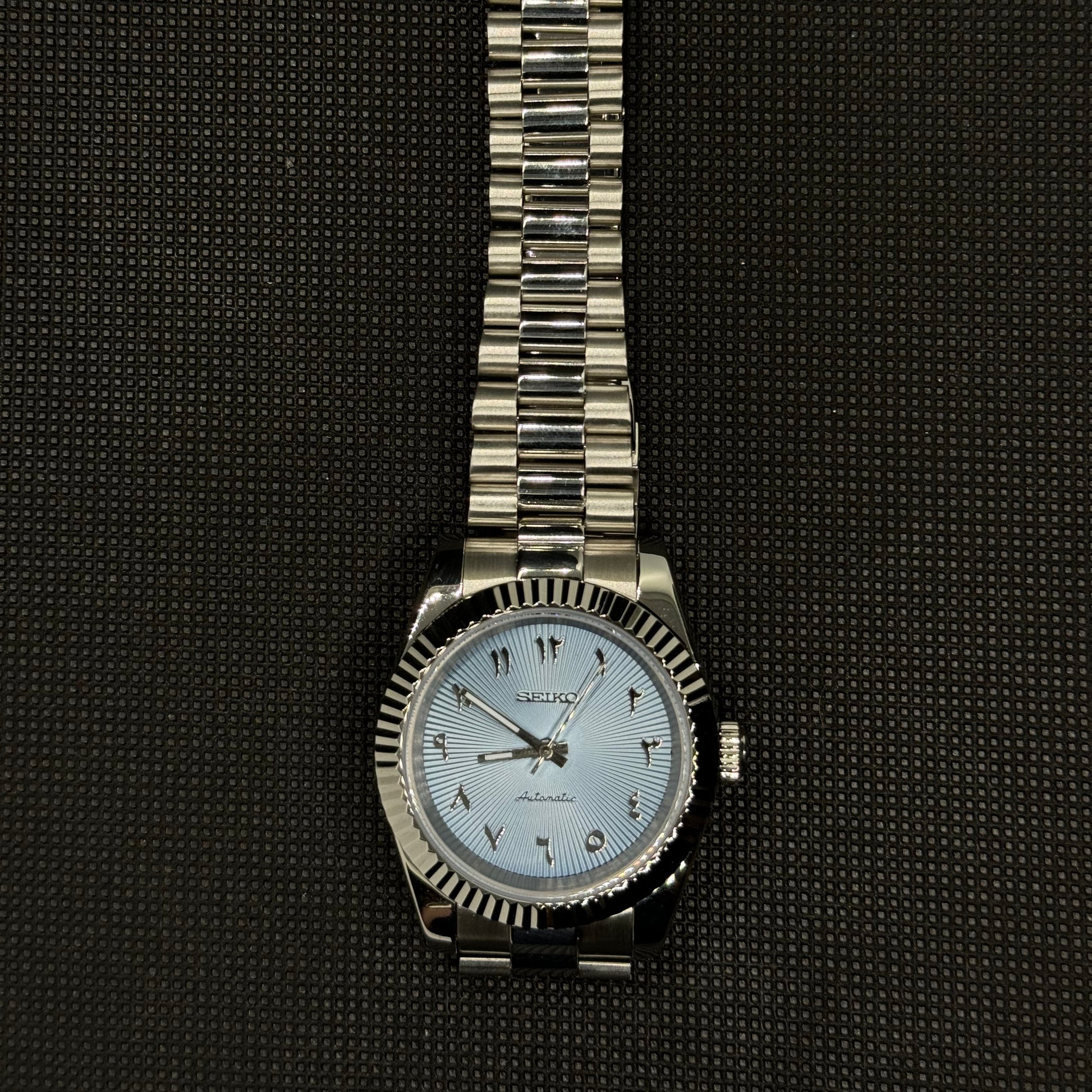 Seiko Datejust Arabic Mod - Baby Blue - Tempus Mods