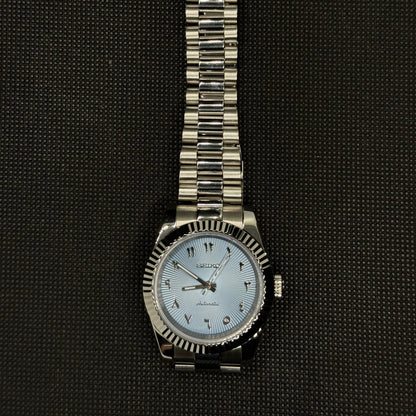 Seiko Datejust Arabic Mod - Baby Blue - Tempus Mods