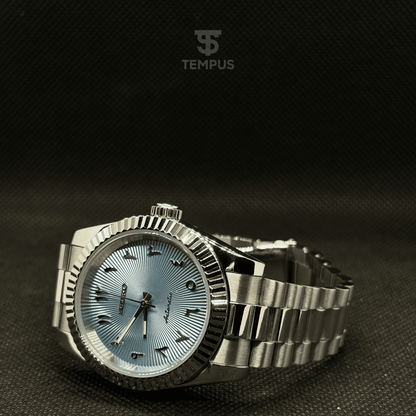 Seiko Datejust Arabic Mod - Baby Blue - Tempus Mods