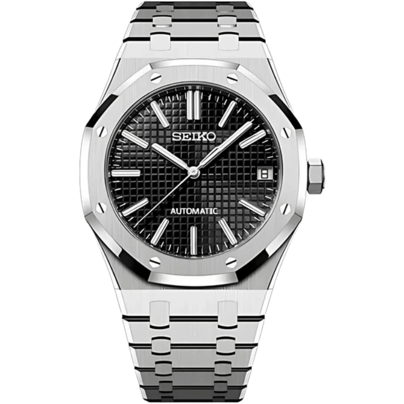 Seiko Royal Oak Mod - Black - Tempus Mods