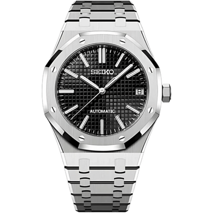Seiko Royal Oak Mod - Black - Tempus Mods